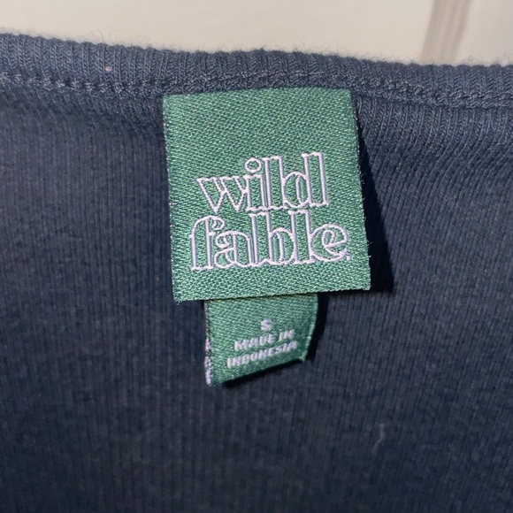 Wild Fable Small Black Cap Short Sleeve Fit & Flare Knit Skater Dress - Picture 3 of 8